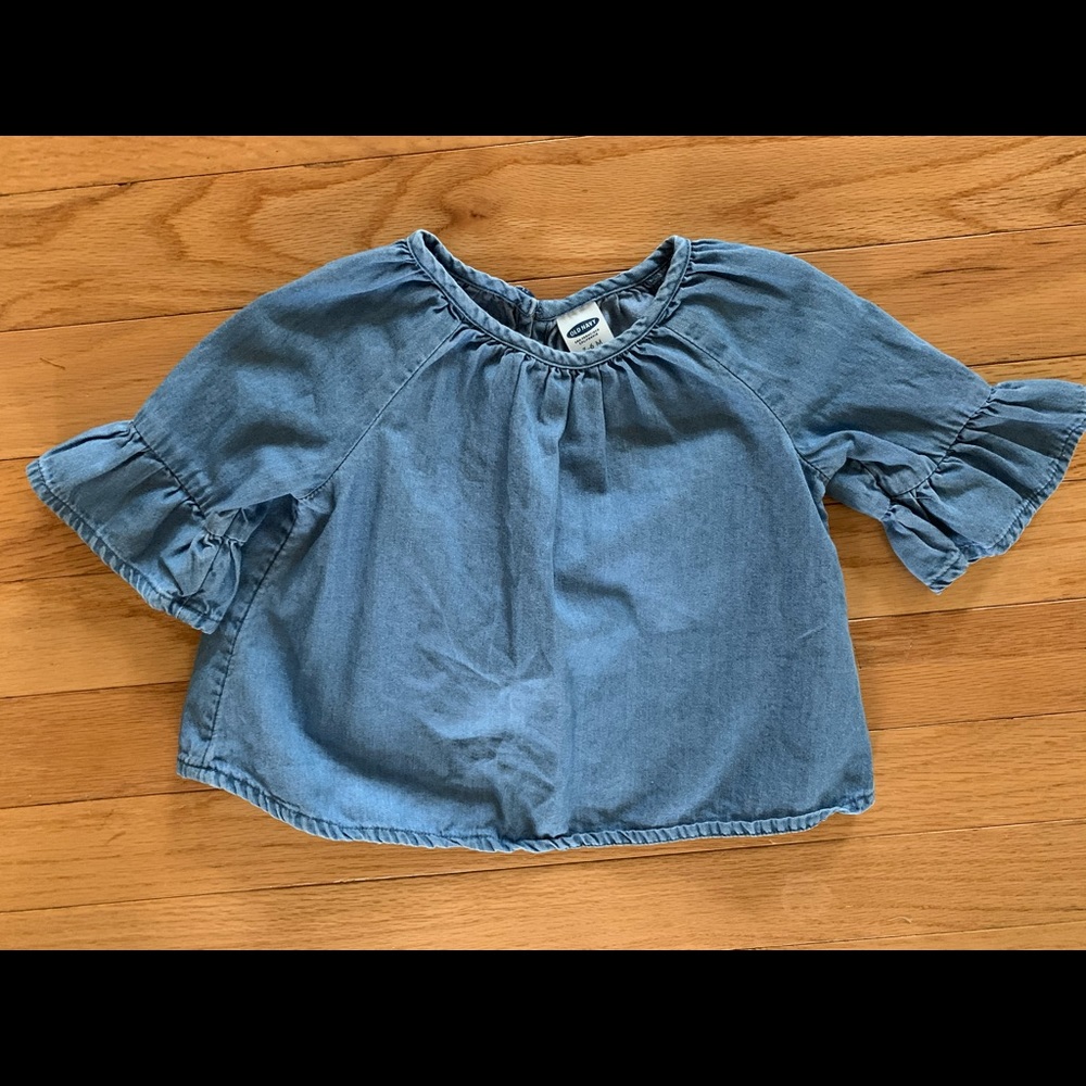 Old Navy 3/4 sleeve chambray top